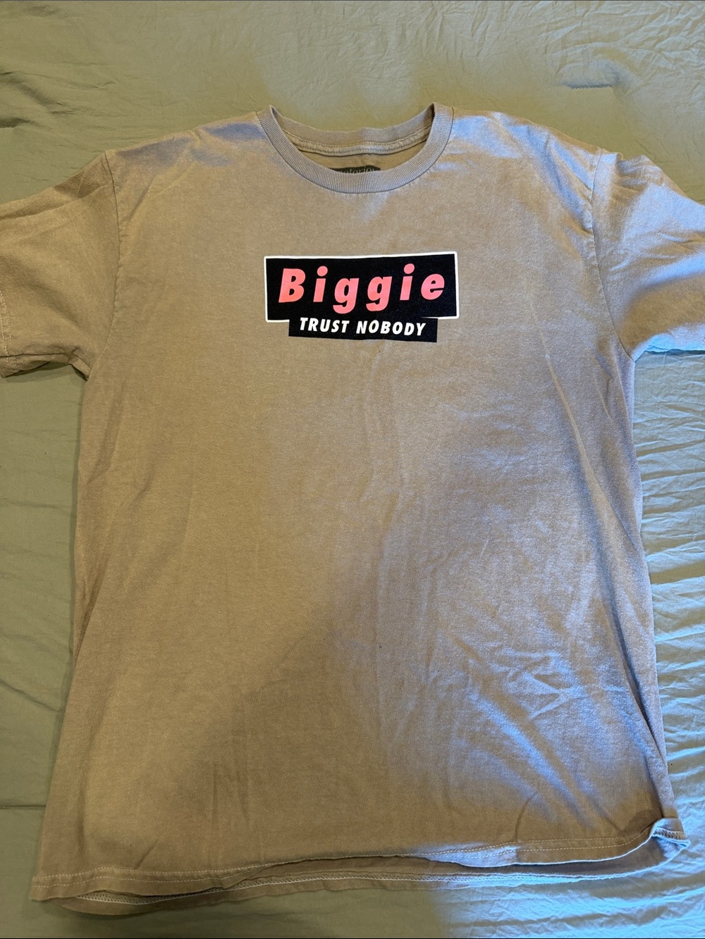 Biggie 'Trust Nobody' Kids Short Sleeve Tee in Beige and Pink